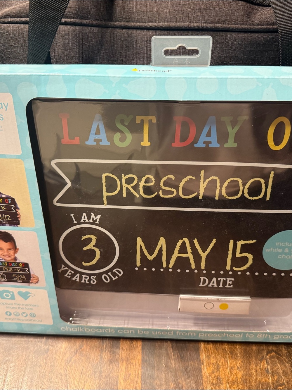 Pearhead First & Last Day Chalk Signs - Blue, White, Black
